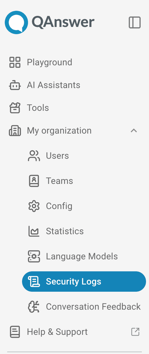 navbar security logs