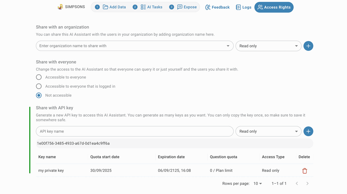 Generate API Key