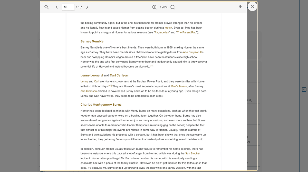 answer pages