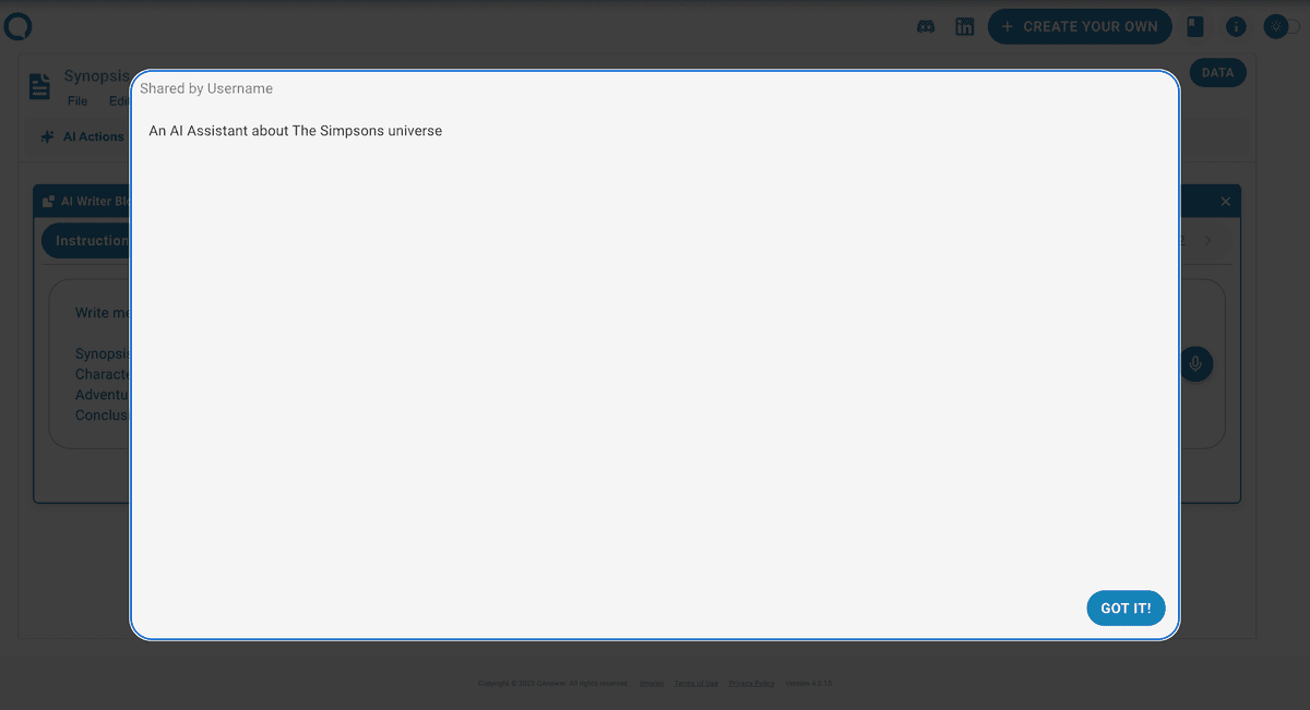 report interface shared