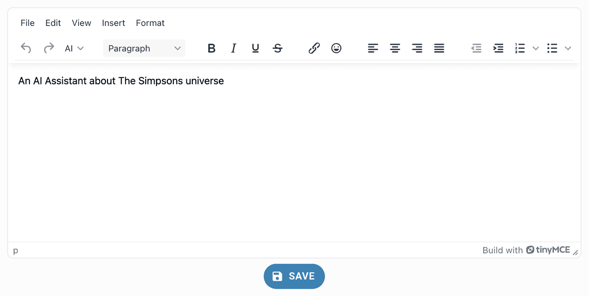 search interface