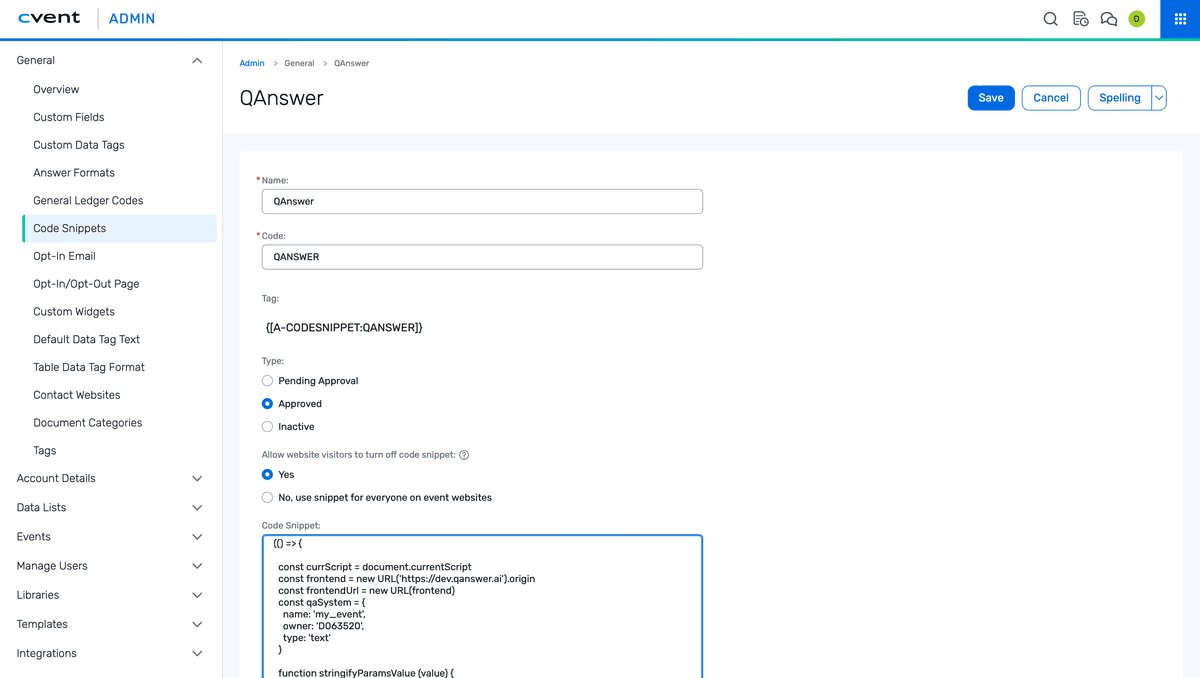 cvent editor
