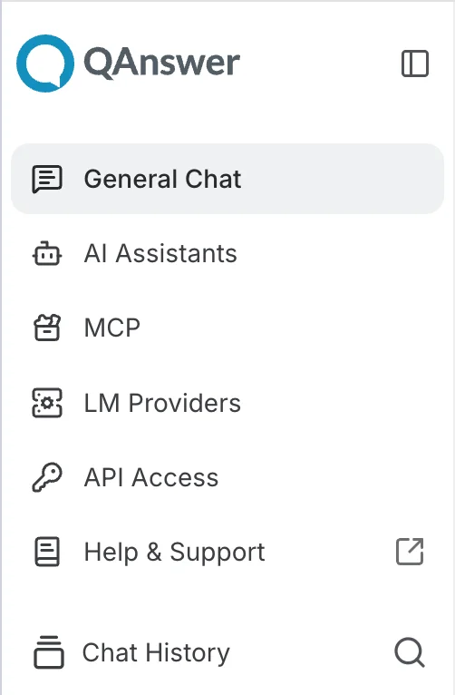 chat LLM navbar