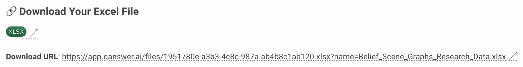 A generated document returned as a downloadable file in the chat