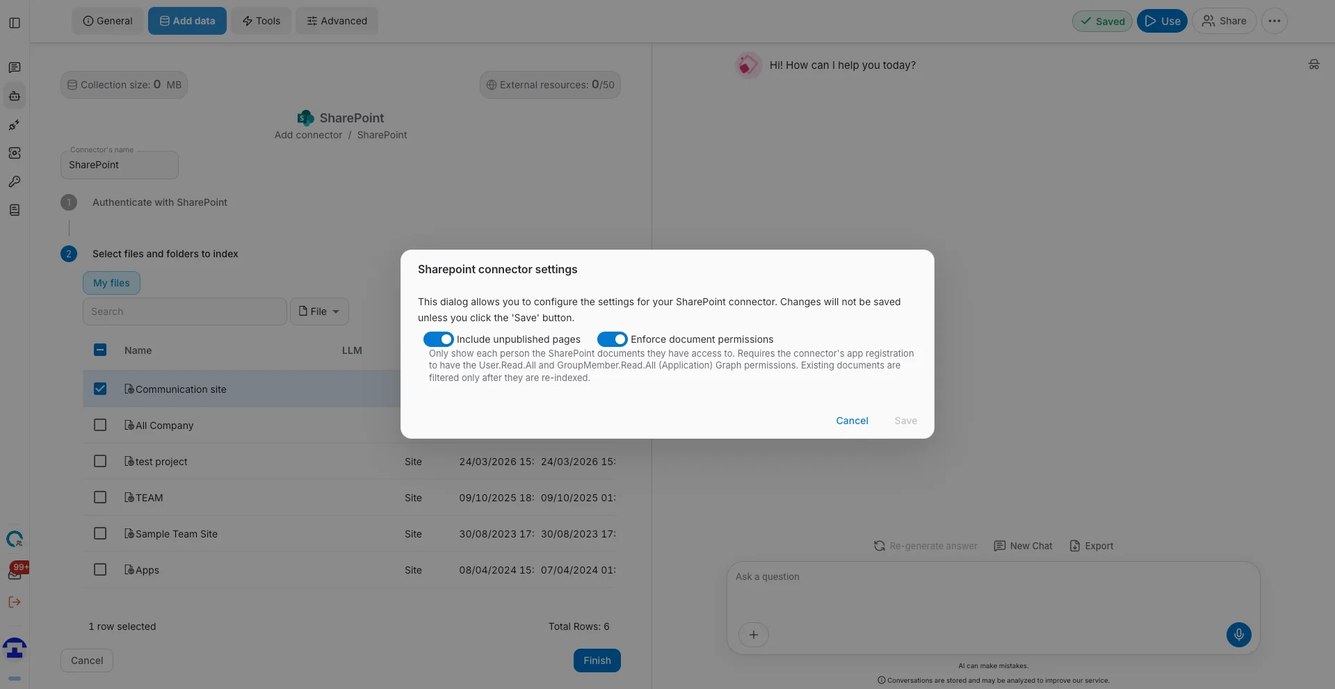 enforce document permissions toggle off