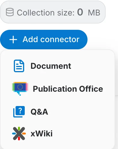 Add connector menu with xWiki