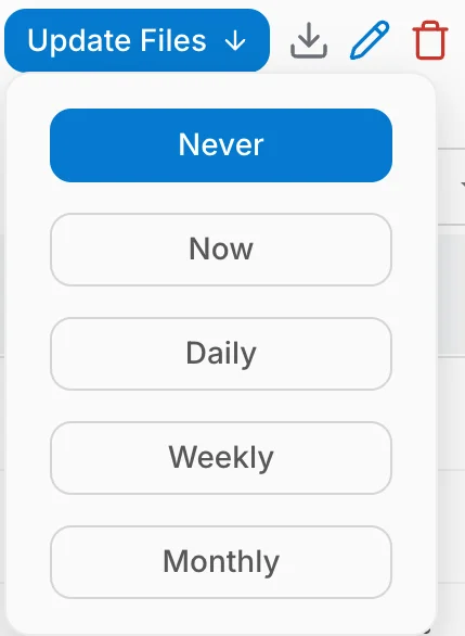 xWiki refresh schedule options